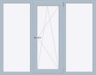 Окно REHAU ВRILLANT-DESIGN 2020х1400 мм (Г+П/О+Г - СП2)+2